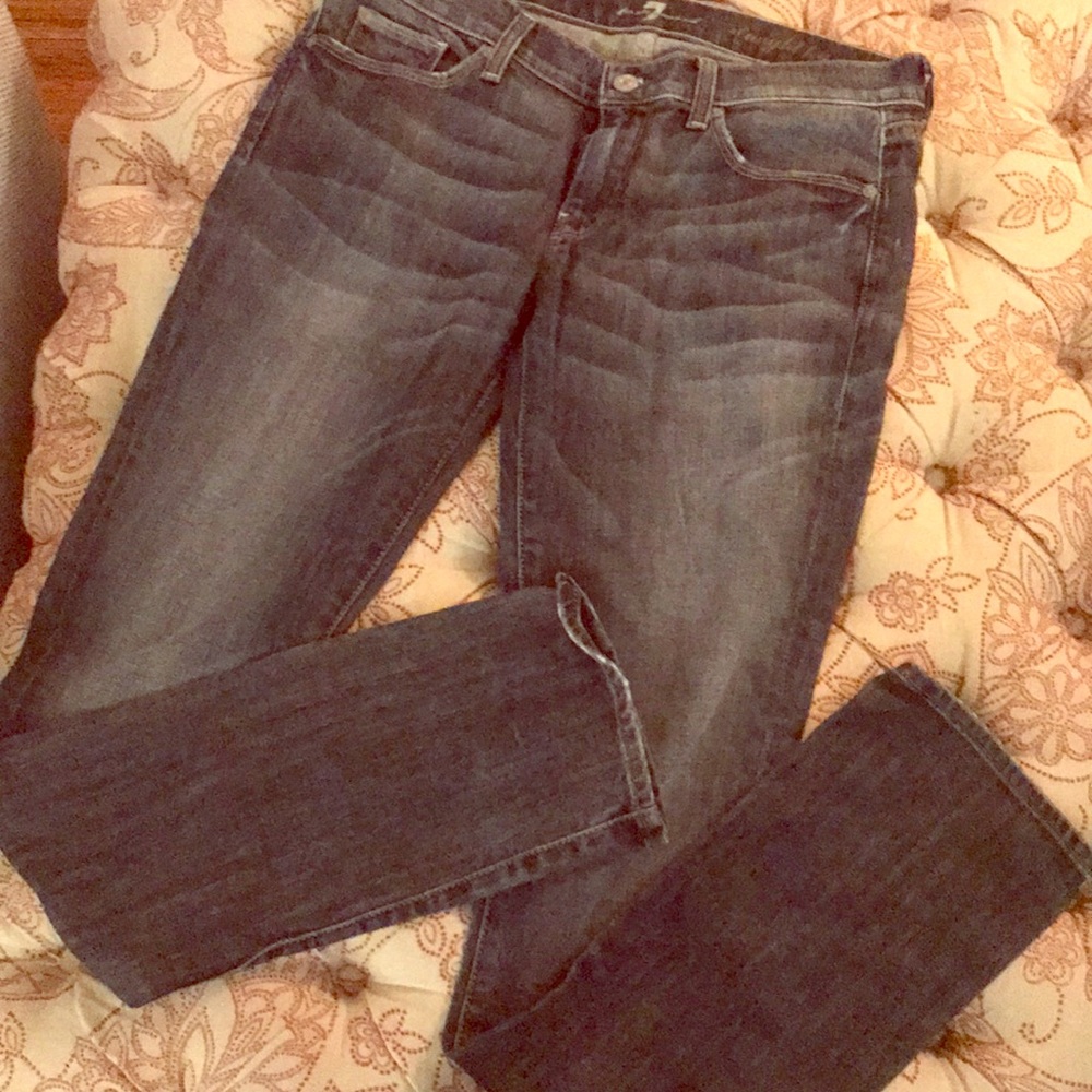 7 FOR ALL MANKIND Straight Leg Jeans w Studs